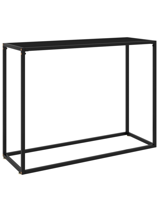 Konsolinis staliukas, juodas, 100x35x75cm, grūdintas stiklas