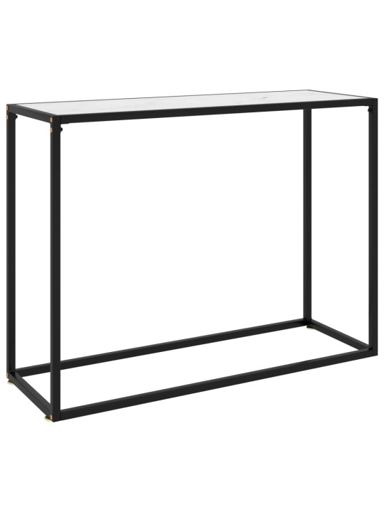 Konsolinis staliukas, baltas, 100x35x75cm, grūdintas stiklas