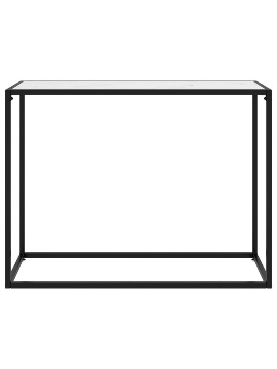 Konsolinis staliukas, baltas, 100x35x75cm, grūdintas stiklas