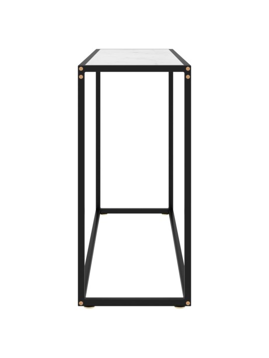 Konsolinis staliukas, baltas, 100x35x75cm, grūdintas stiklas