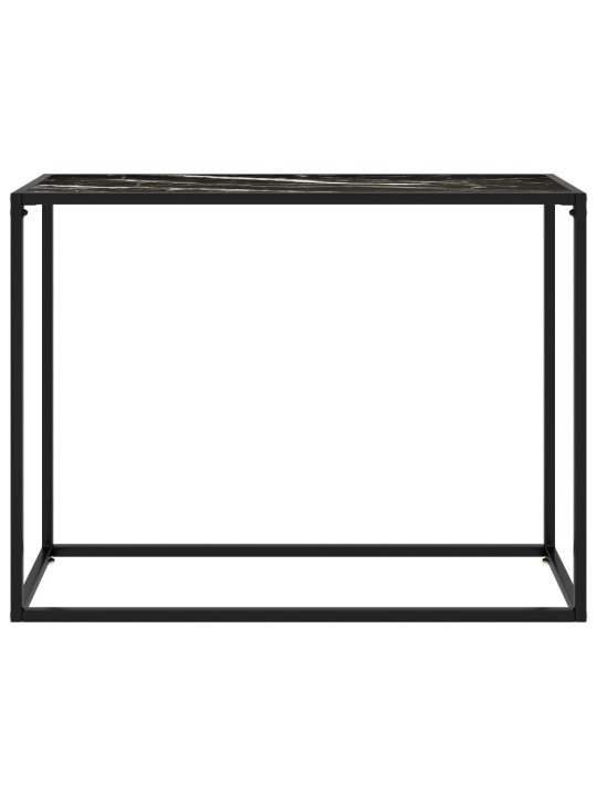 Konsolinis staliukas, juodas, 100x35x75cm, grūdintas stiklas