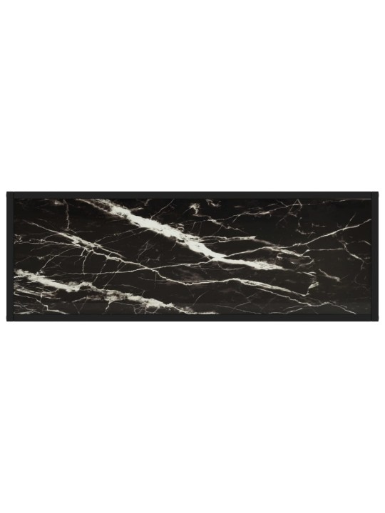 Konsolinis staliukas, juodas, 100x35x75cm, grūdintas stiklas