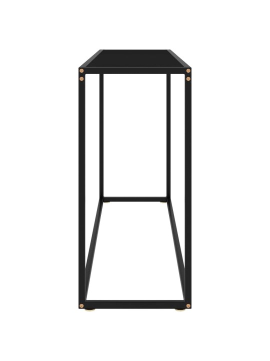 Konsolinis staliukas, juodas, 120x35x75cm, grūdintas stiklas