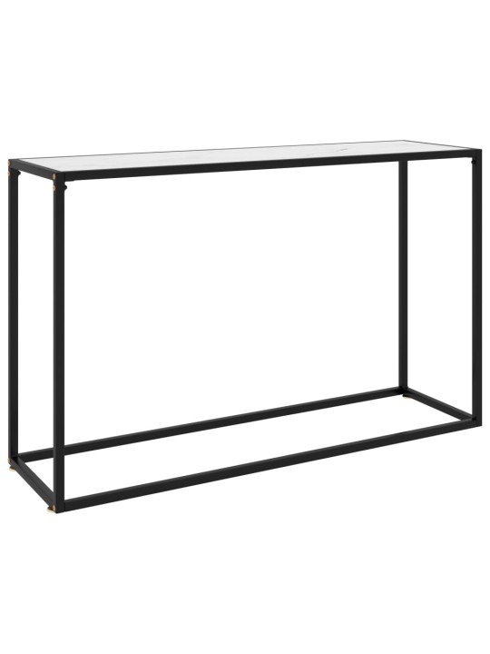 Konsolinis staliukas, baltas, 120x35x75cm, grūdintas stiklas