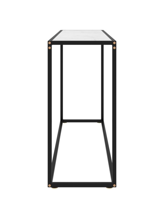 Konsolinis staliukas, baltas, 120x35x75cm, grūdintas stiklas