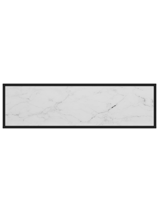 Konsolinis staliukas, baltas, 120x35x75cm, grūdintas stiklas