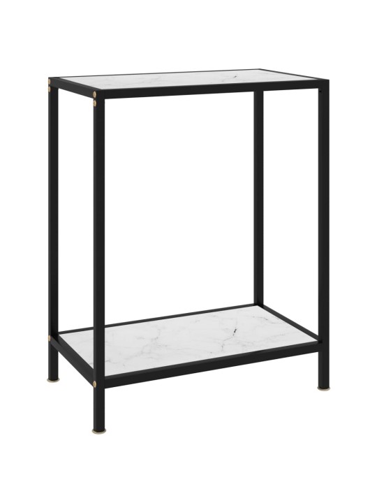 Konsolinis staliukas, baltas, 60x35x75cm, grūdintas stiklas