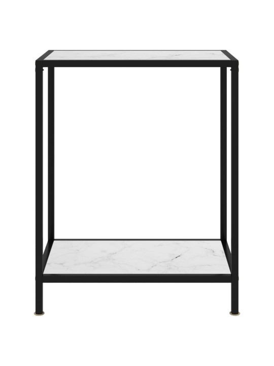 Konsolinis staliukas, baltas, 60x35x75cm, grūdintas stiklas