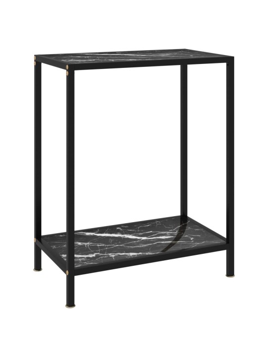 Konsolinis staliukas, juodas, 60x35x75cm, grūdintas stiklas