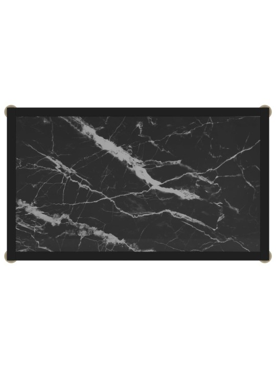 Konsolinis staliukas, juodas, 60x35x75cm, grūdintas stiklas