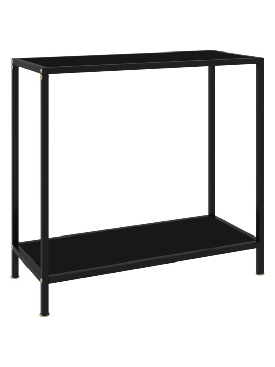 Konsolinis staliukas, juodas, 80x35x75cm, grūdintas stiklas
