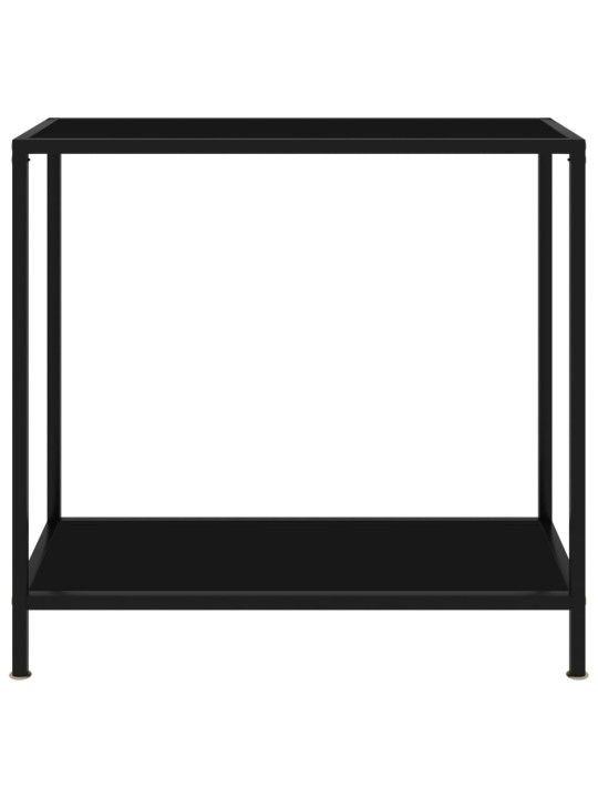 Konsolinis staliukas, juodas, 80x35x75cm, grūdintas stiklas