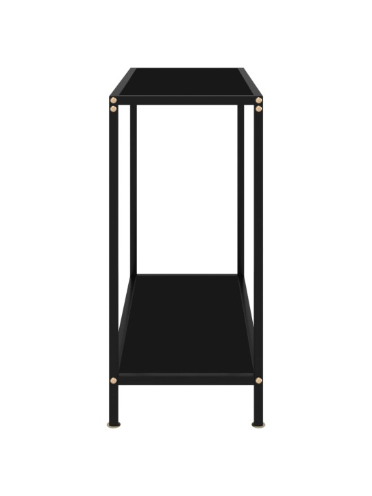 Konsolinis staliukas, juodas, 80x35x75cm, grūdintas stiklas