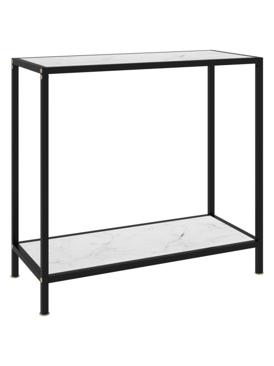 Konsolinis staliukas, baltas, 80x35x75cm, grūdintas stiklas