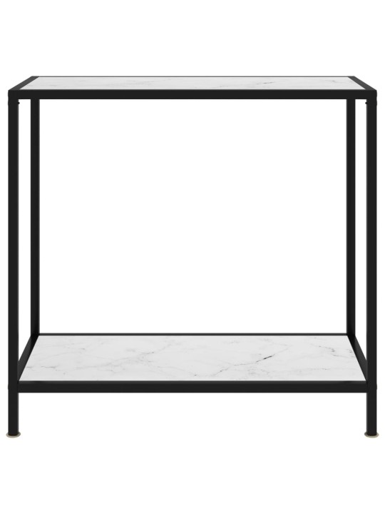 Konsolinis staliukas, baltas, 80x35x75cm, grūdintas stiklas