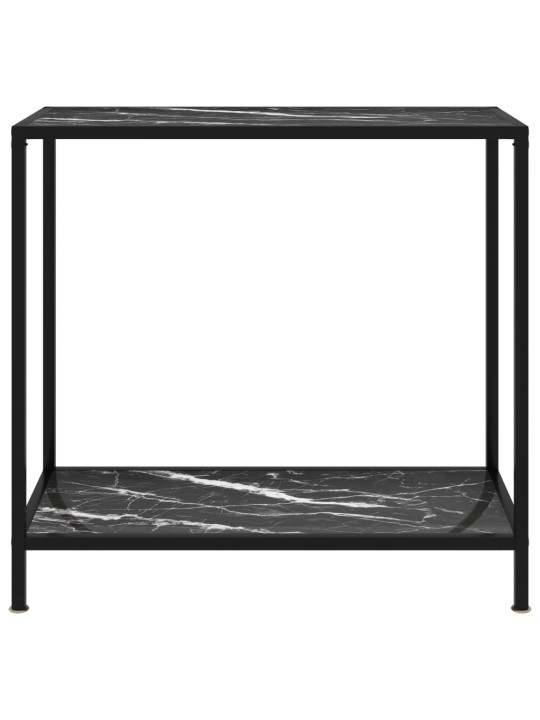 Konsolinis staliukas, juodas, 80x35x75cm, grūdintas stiklas