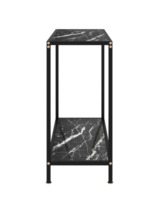 Konsolinis staliukas, juodas, 80x35x75cm, grūdintas stiklas