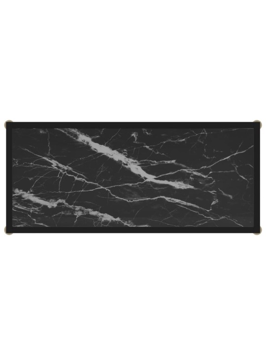 Konsolinis staliukas, juodas, 80x35x75cm, grūdintas stiklas
