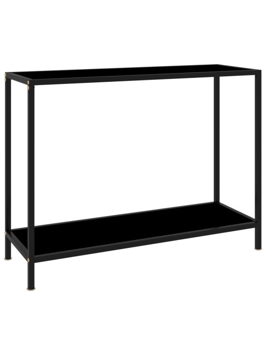 Konsolinis staliukas, juodas, 100x35x75cm, grūdintas stiklas
