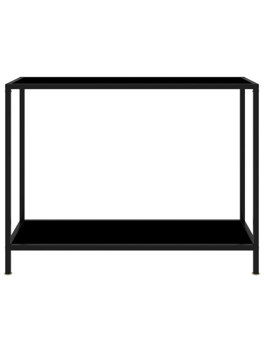Konsolinis staliukas, juodas, 100x35x75cm, grūdintas stiklas