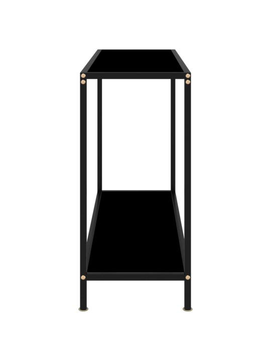 Konsolinis staliukas, juodas, 100x35x75cm, grūdintas stiklas