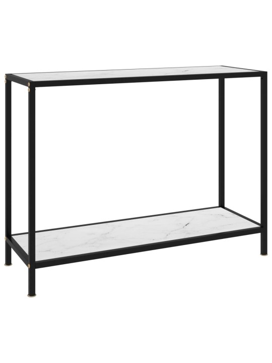 Konsolinis staliukas, baltas, 100x35x75cm, grūdintas stiklas