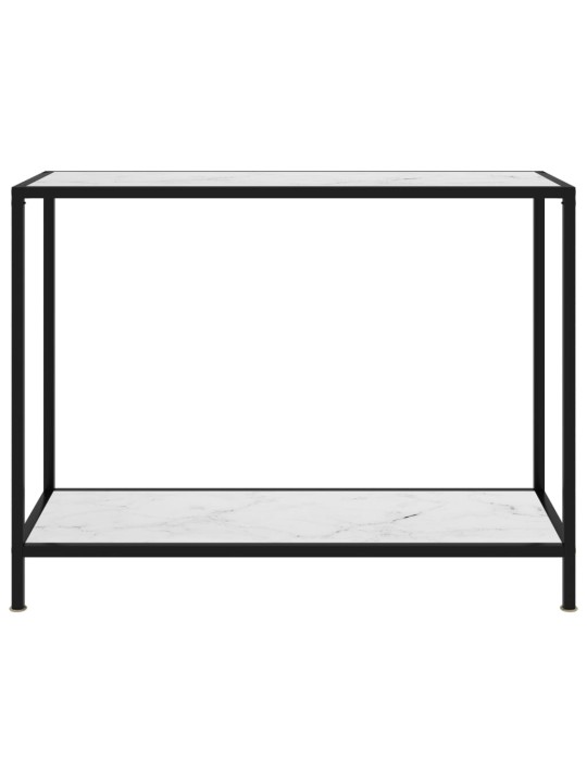 Konsolinis staliukas, baltas, 100x35x75cm, grūdintas stiklas