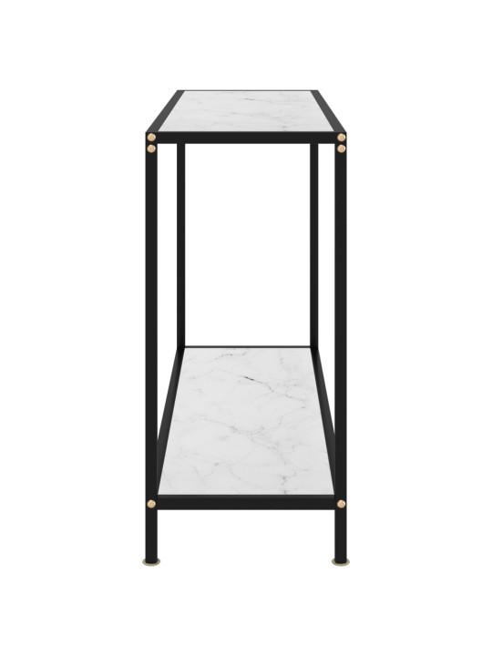Konsolinis staliukas, baltas, 100x35x75cm, grūdintas stiklas