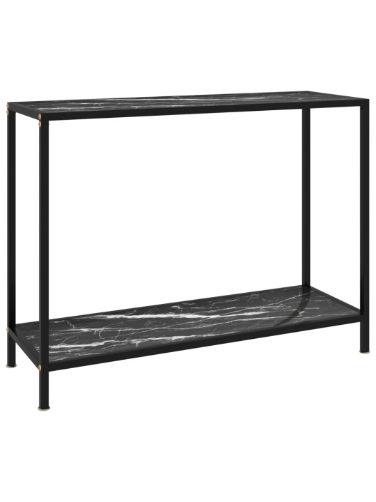 Konsolinis staliukas, juodas, 100x35x75cm, grūdintas stiklas