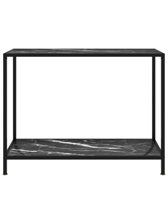 Konsolinis staliukas, juodas, 100x35x75cm, grūdintas stiklas