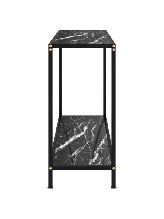 Konsolinis staliukas, juodas, 100x35x75cm, grūdintas stiklas