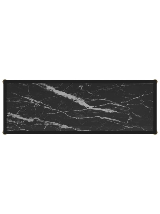 Konsolinis staliukas, juodas, 100x35x75cm, grūdintas stiklas