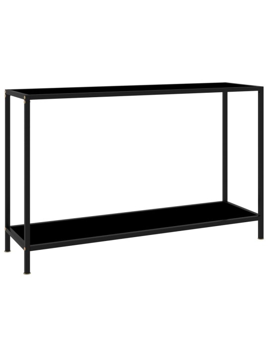 Konsolinis staliukas, juodas, 120x35x75cm, grūdintas stiklas