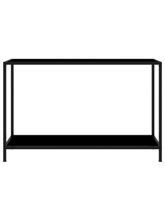 Konsolinis staliukas, juodas, 120x35x75cm, grūdintas stiklas