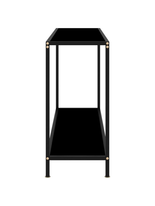 Konsolinis staliukas, juodas, 120x35x75cm, grūdintas stiklas