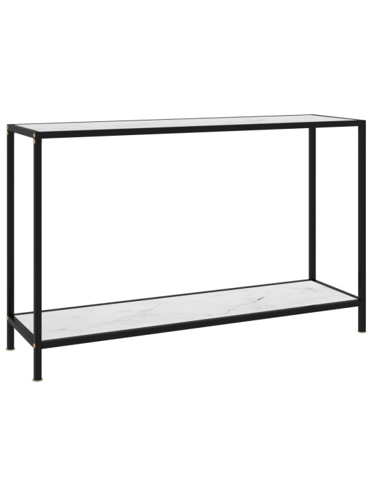 Konsolinis staliukas, baltas, 120x35x75cm, grūdintas stiklas