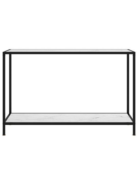 Konsolinis staliukas, baltas, 120x35x75cm, grūdintas stiklas
