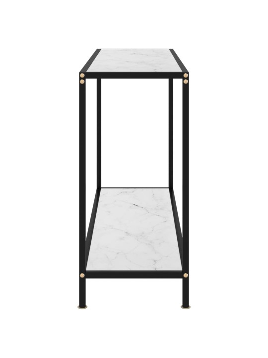Konsolinis staliukas, baltas, 120x35x75cm, grūdintas stiklas