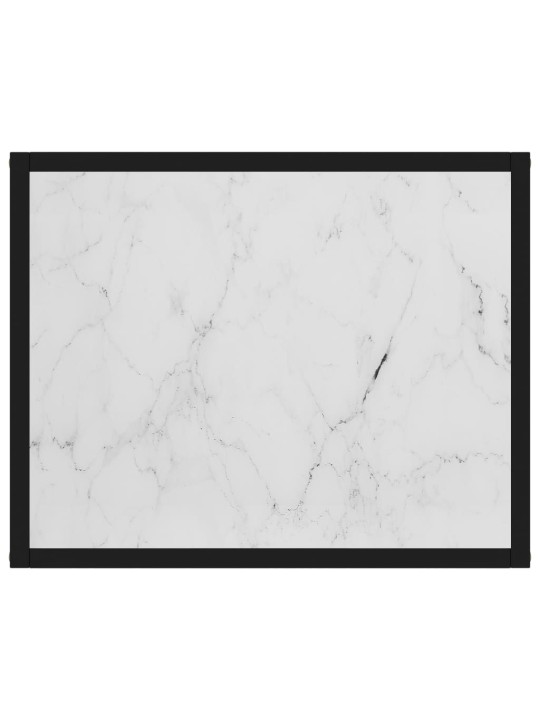 Konsolinis staliukas, baltas, 50x40x40cm, grūdintas stiklas