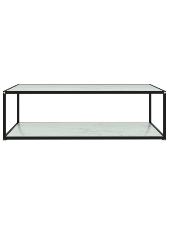 Kavos staliukas, baltas, 120x60x35cm, grūdintas stiklas