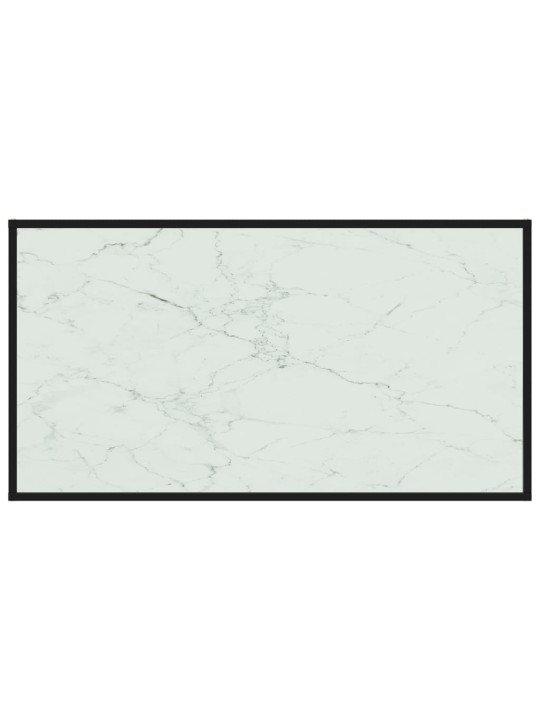 Kavos staliukas, baltas, 120x60x35cm, grūdintas stiklas