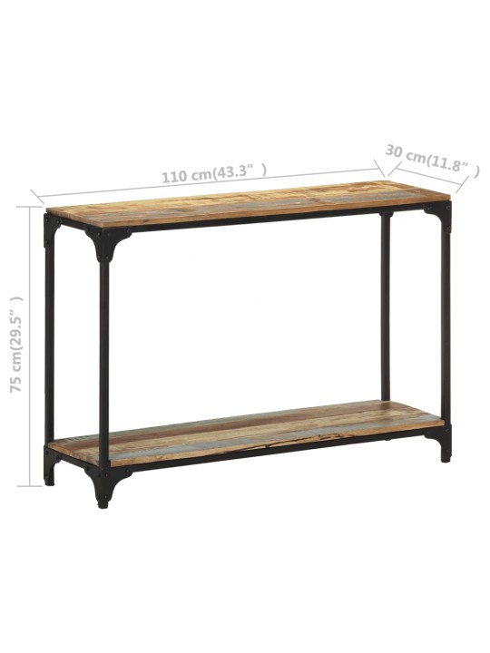 Konsolinis staliukas, 110x30x75cm, perdirbtos medienos masyvas