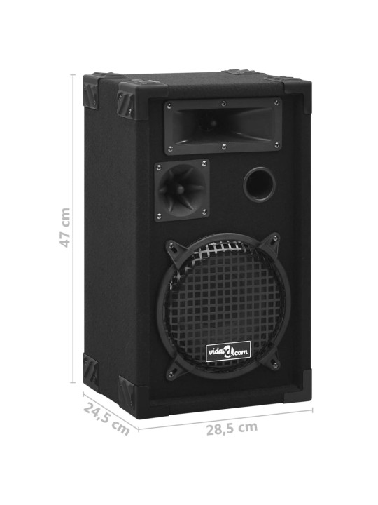 Profesionalios pasyvios garso kolonėlės, 2vnt., juodos, 800W