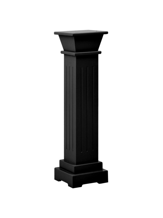 Stovas augalams-stačiakampė kolona, juodas, 17x17x66cm, MDF