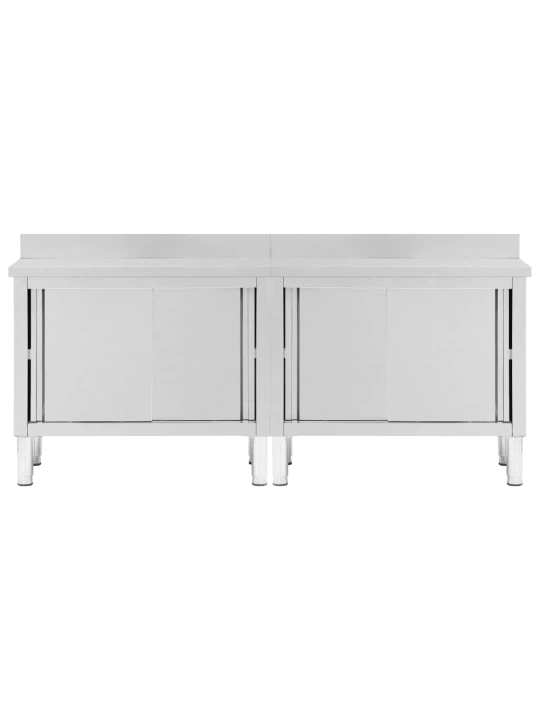 Darbastaliai su stumdomom durim, 2vnt., 200x50x95cm, plienas