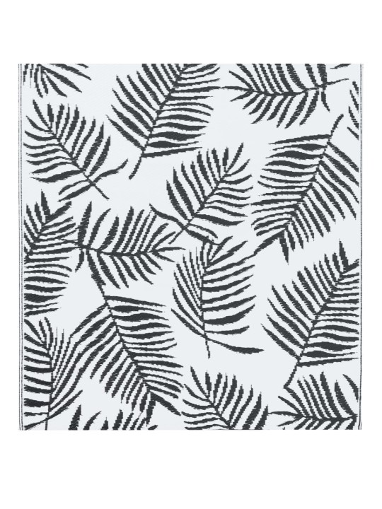Lauko kilimas, baltos ir juodos spalvos, 160x230cm, PP