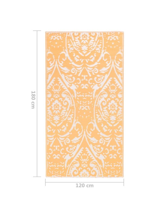 Lauko kilimas, oranžinės ir baltos spalvos, 120x180cm, PP
