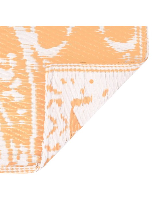Lauko kilimas, oranžinės ir baltos spalvos, 160x230cm, PP