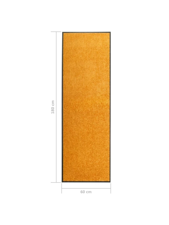 Durų kilimėlis, oranžinės spalvos, 60x180cm, plaunamas