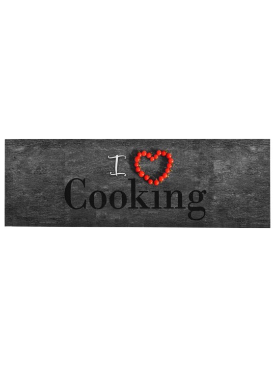 Virtuvės kilimėlis, 60x180cm, plaunamas, su užrašu Cooking
